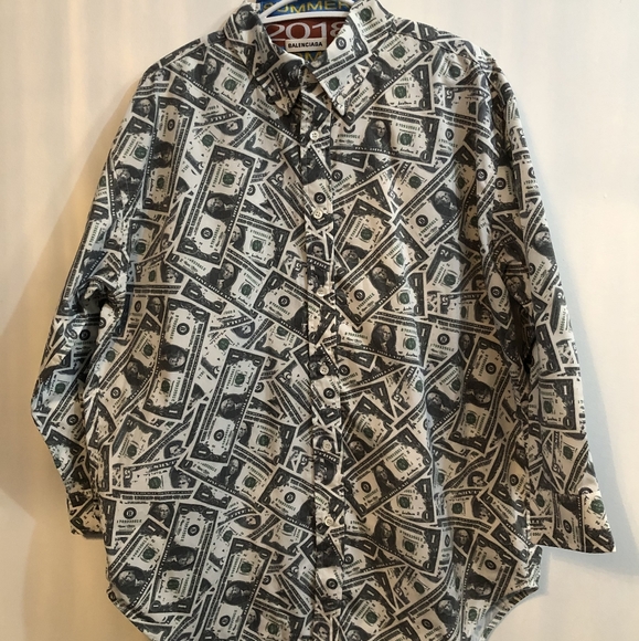 Balenciaga shirt with greenback（unisex） - Picture 3 of 5